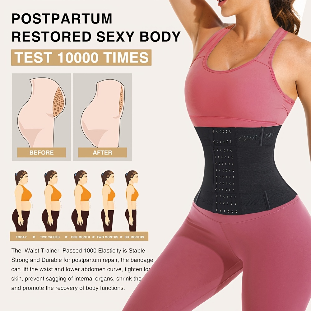  LELTLIMH Waist Trainer For Women Lower Belly Fat-Sauna Suit Sweat  Belt Belly Burner Trimmer Wrap Stomach Wraps SM Black : Sports & Outdoors