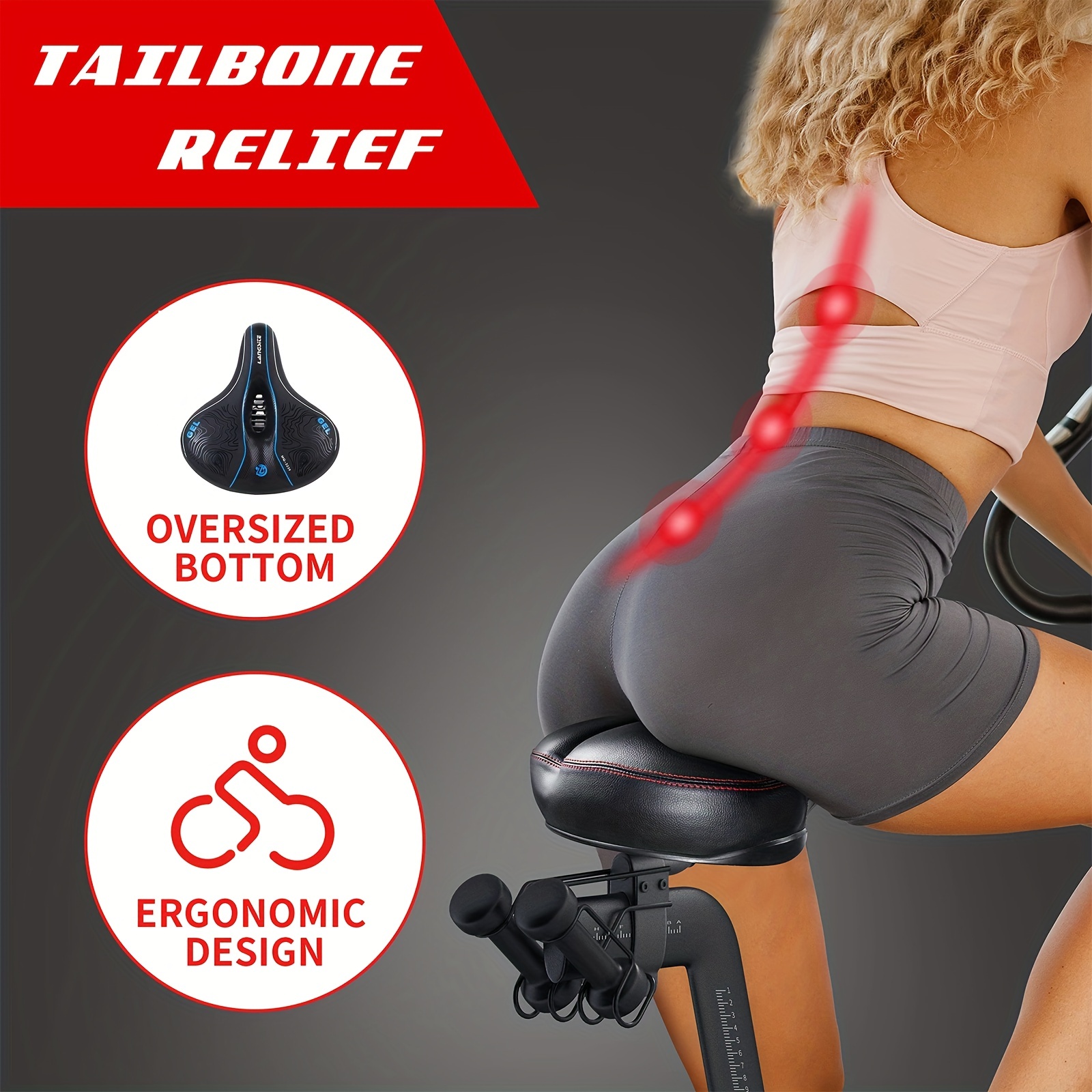 Comfortable Bike Seat Cushion Universal Fit Bicycle Seat Peloton