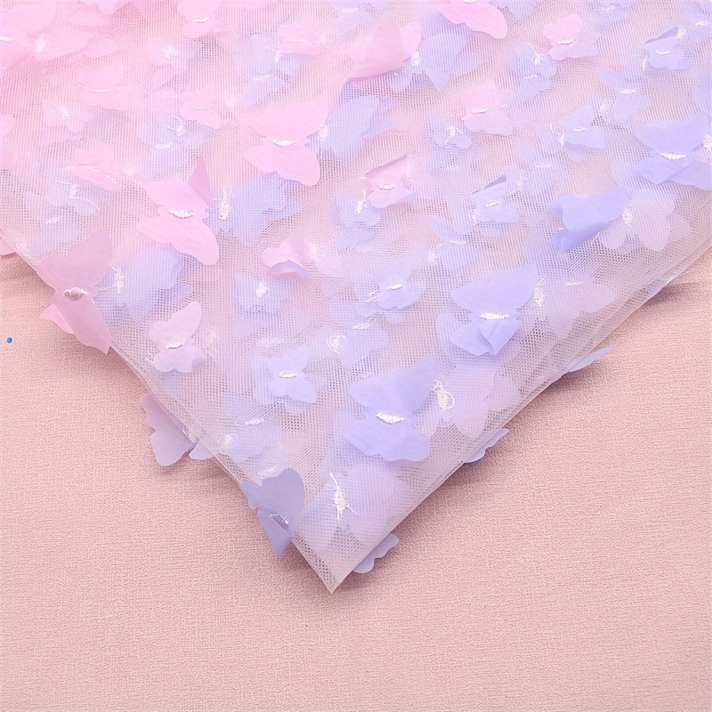 Lace Fabric Colorful Sequins Rainbow Tulle Mesh Fabric for DIY