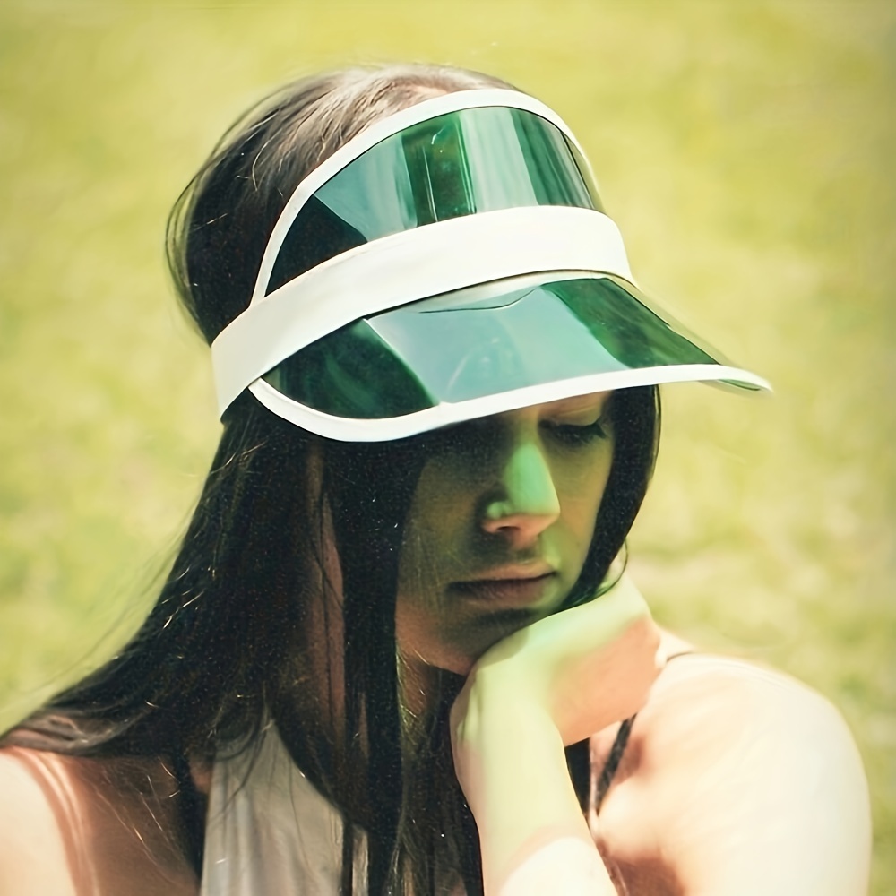 Candy PVC Visor Hat UV Protection Lightweight Sun Hat for Women