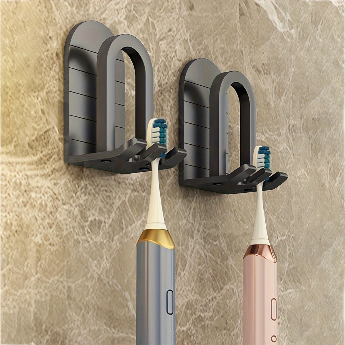 Bathroom organizer with space for 6 toothbrushes and various accessori