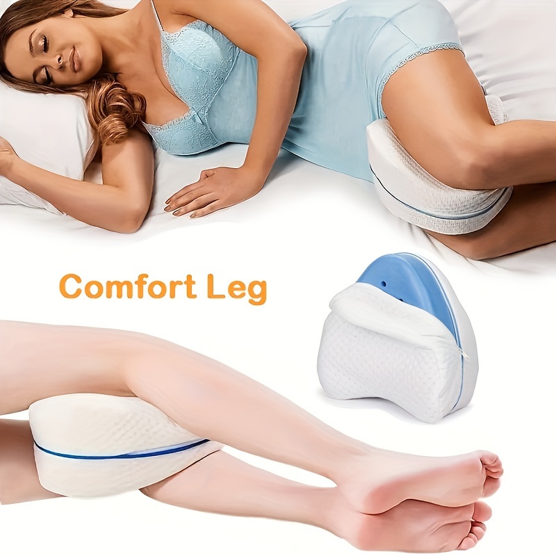 Ice Silk Fabric Legacy Leg & Knee Pillow For Side Sleepers - Standard  Orthopedic Wedge Leg Pillow For Sleeping And Hip & Lower Back Relax, Blue -  Temu