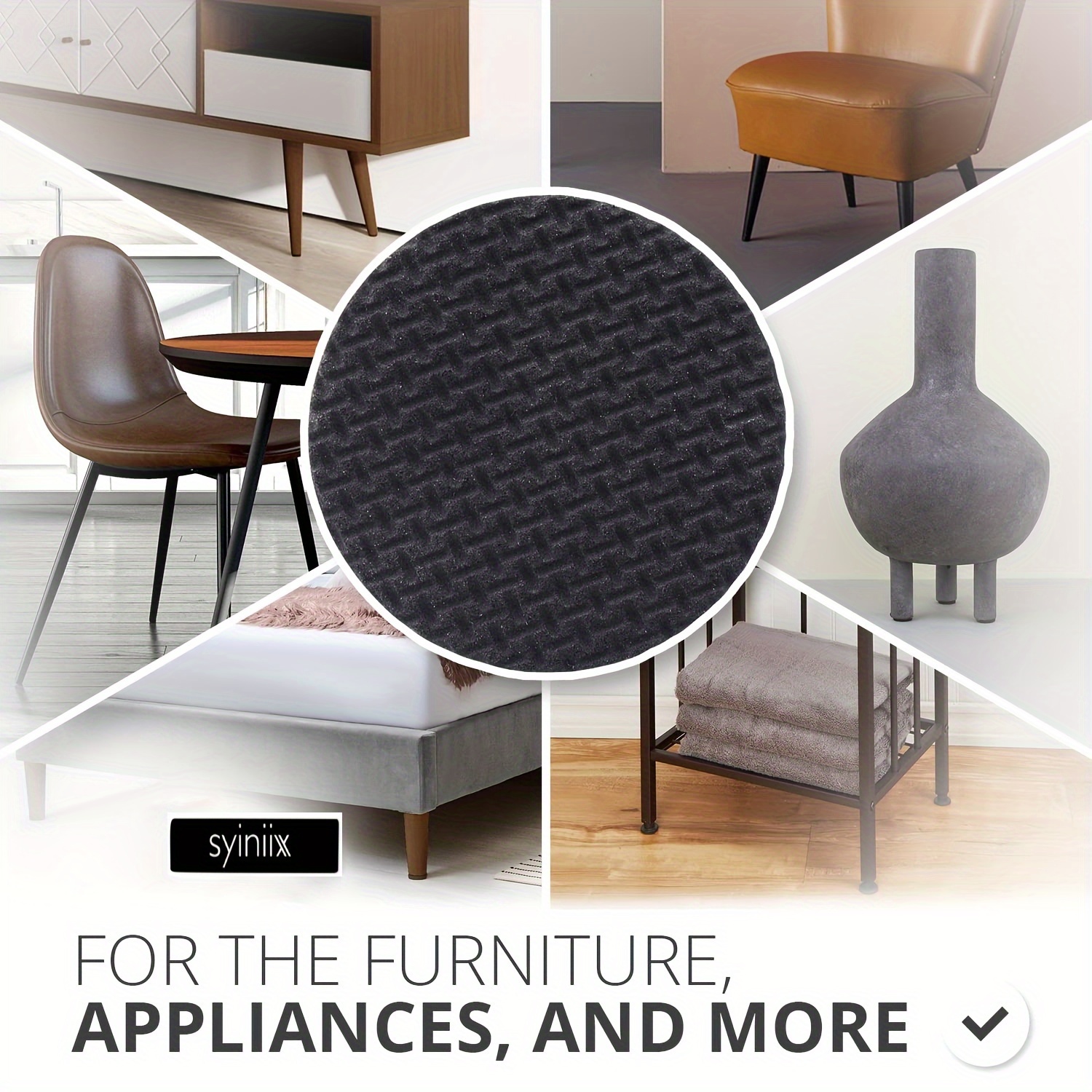 84pcs Anti-slip Furniture Pads, Chair Leg Caps For Hardwood Floors