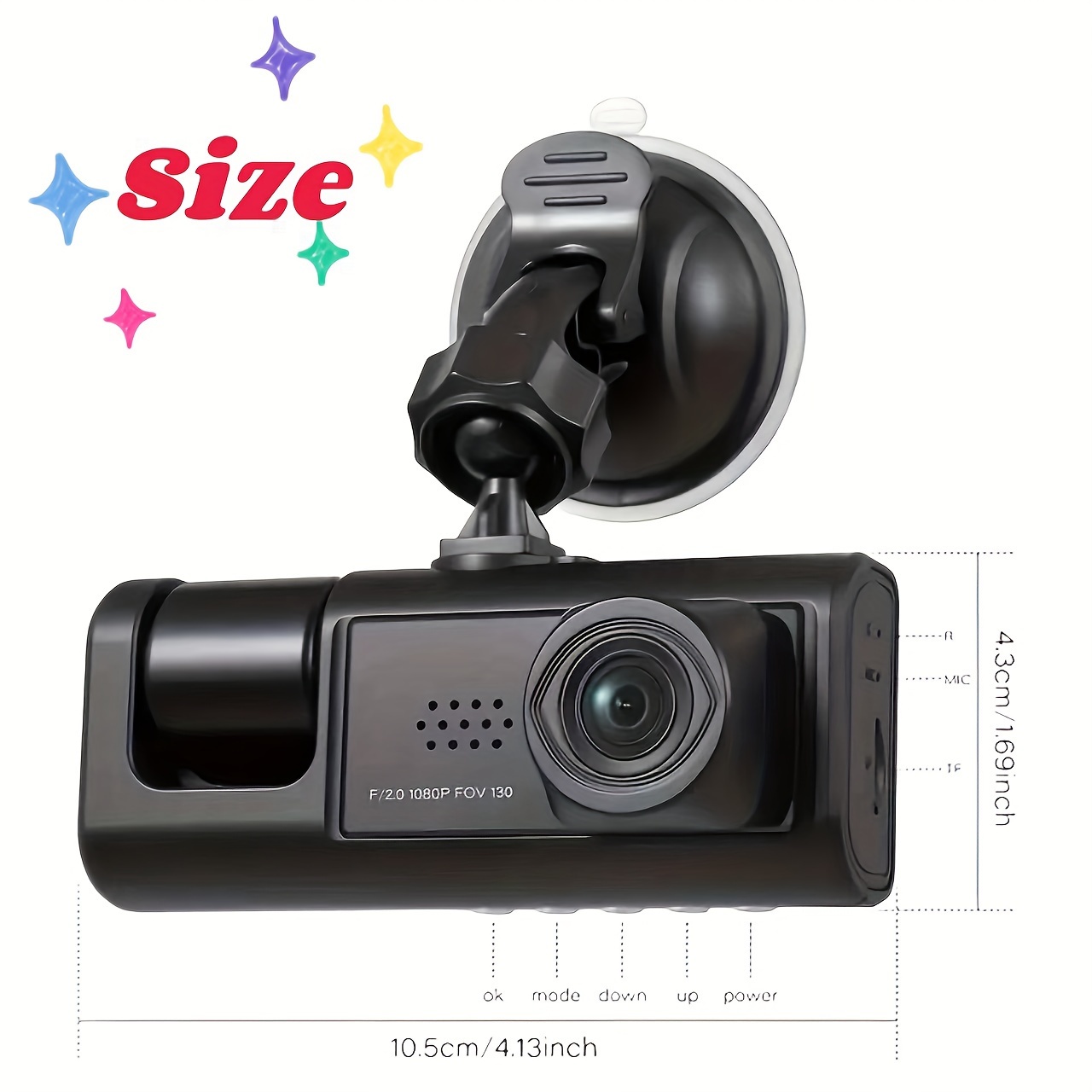 Dash Camera Front And Inside 3.16inchdash Cam 1080p G Sensor - Temu