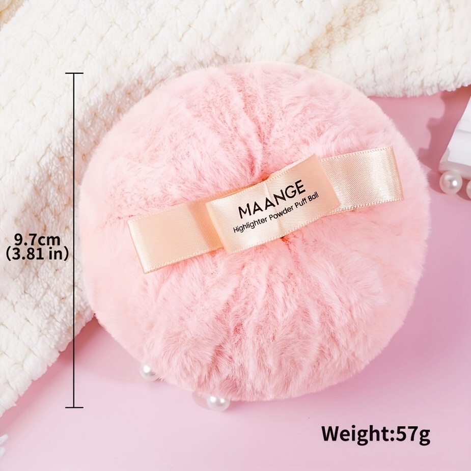 Large Fluffy Powder Puff Jumbo Round Peach Shaped Body - Temu