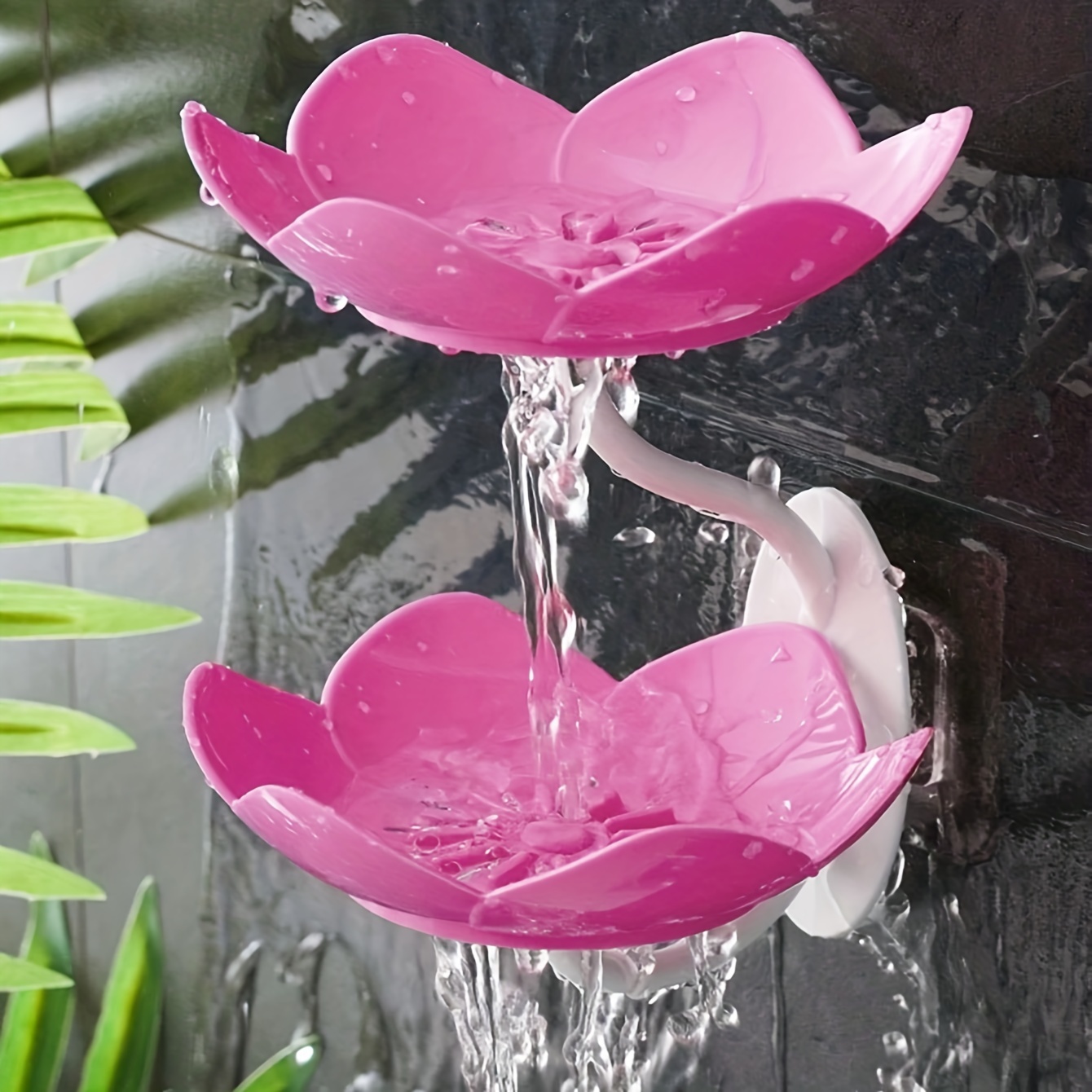 

2pcs/1pc Lotus Flower Soap Holder, Wall Mounted Soap Box, Bathroom And Sink Soap Box, Double Soap Holder, Home Essential