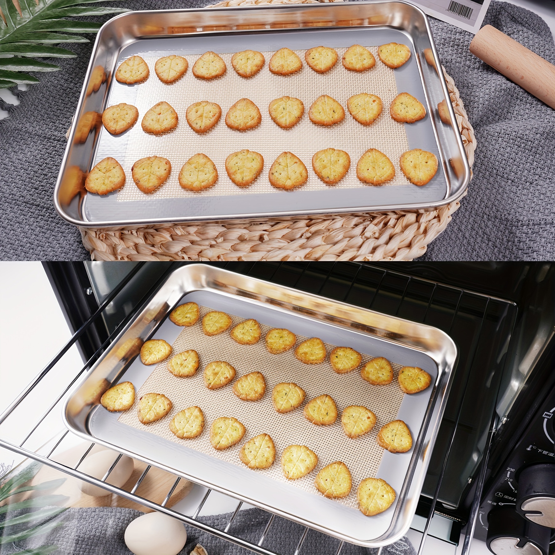 Silicone Baking Mats Set of 6, Food Grade Non-stick Reusable Baking Mat,  Silicon Baking Slip