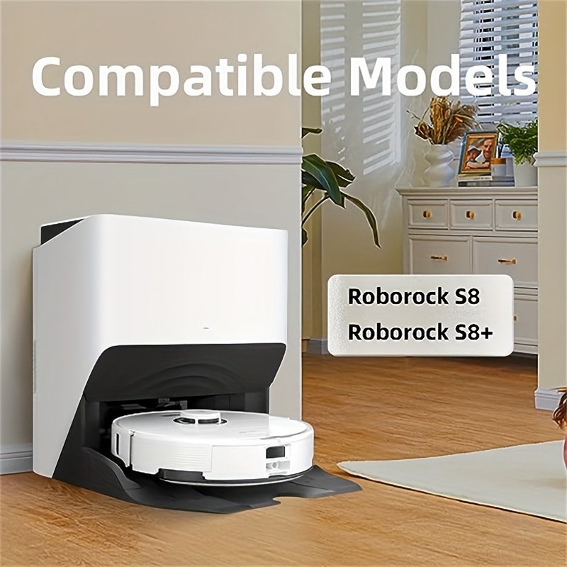  roborock S8 Robot Vacuum Mop and Main Brush Bundle, Black :  Industrial & Scientific