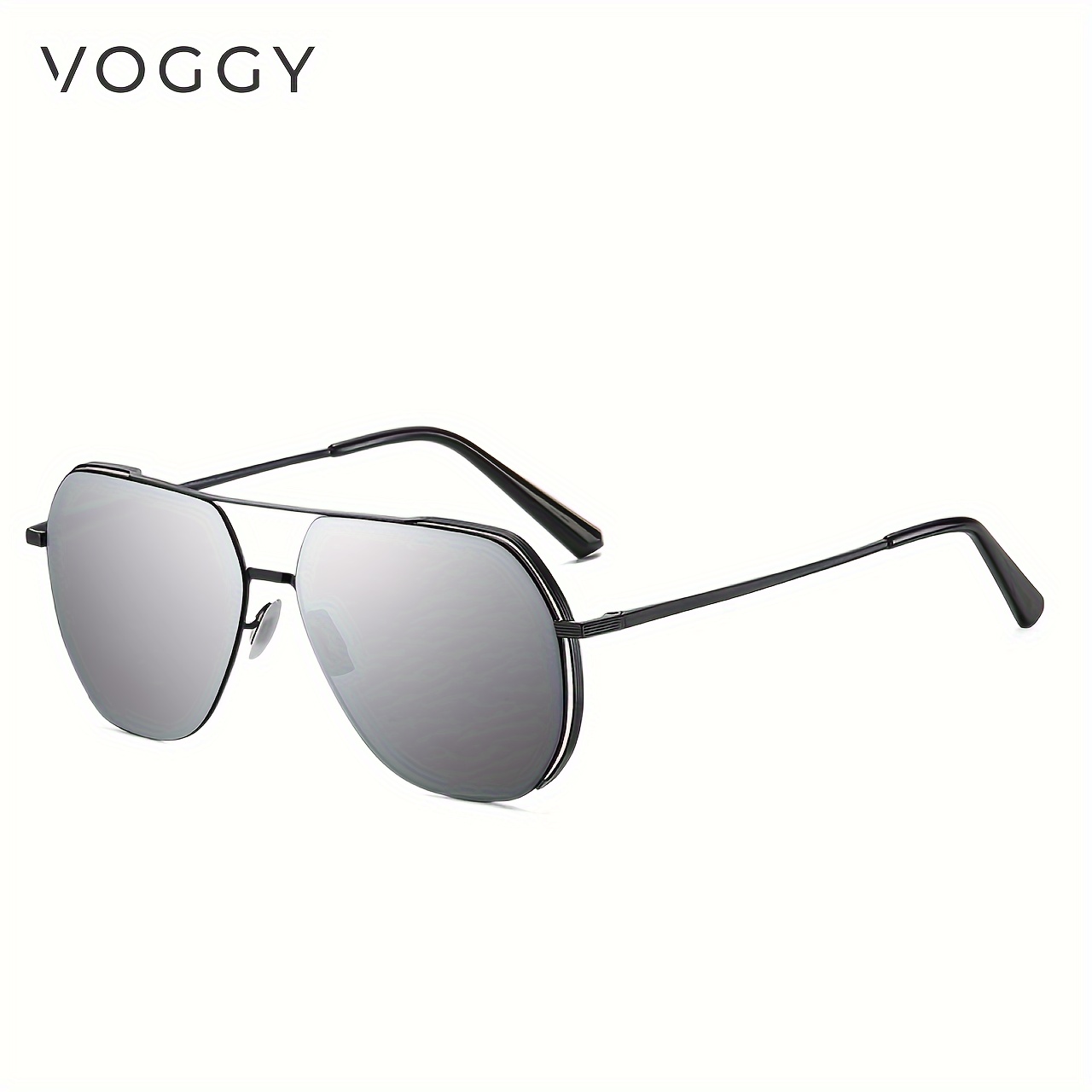 Unique Nylon Lenses Metal Frame Retro Polarized Aviator Sunglasses, Flat Top, for Men Women Outdoor Sports Party Vacation Travel Driving Fishing