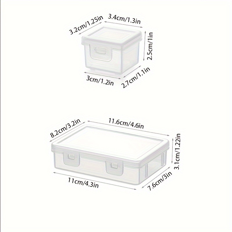 Small Plastic Storage Box Rectangular Transparent 5.5*4.3*2.2cm PP