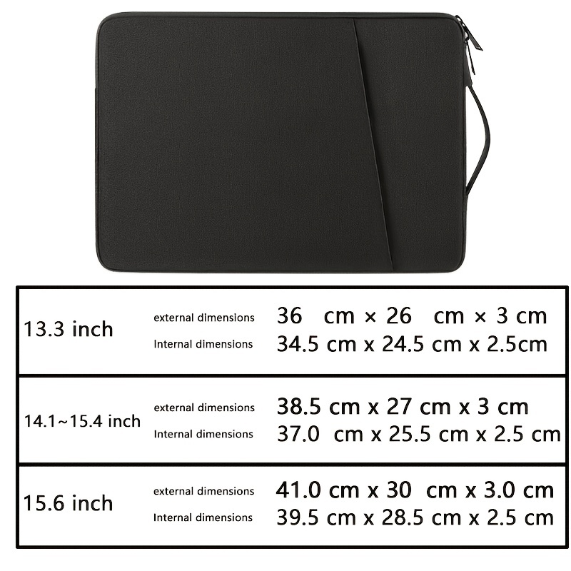 Laptop Sleeve Case for MacBook Air - 14 inch Surface Shockproof Vertical  Computer Cover Bag with Zipper Pocket Carrying Handle Waterproof for Apple
