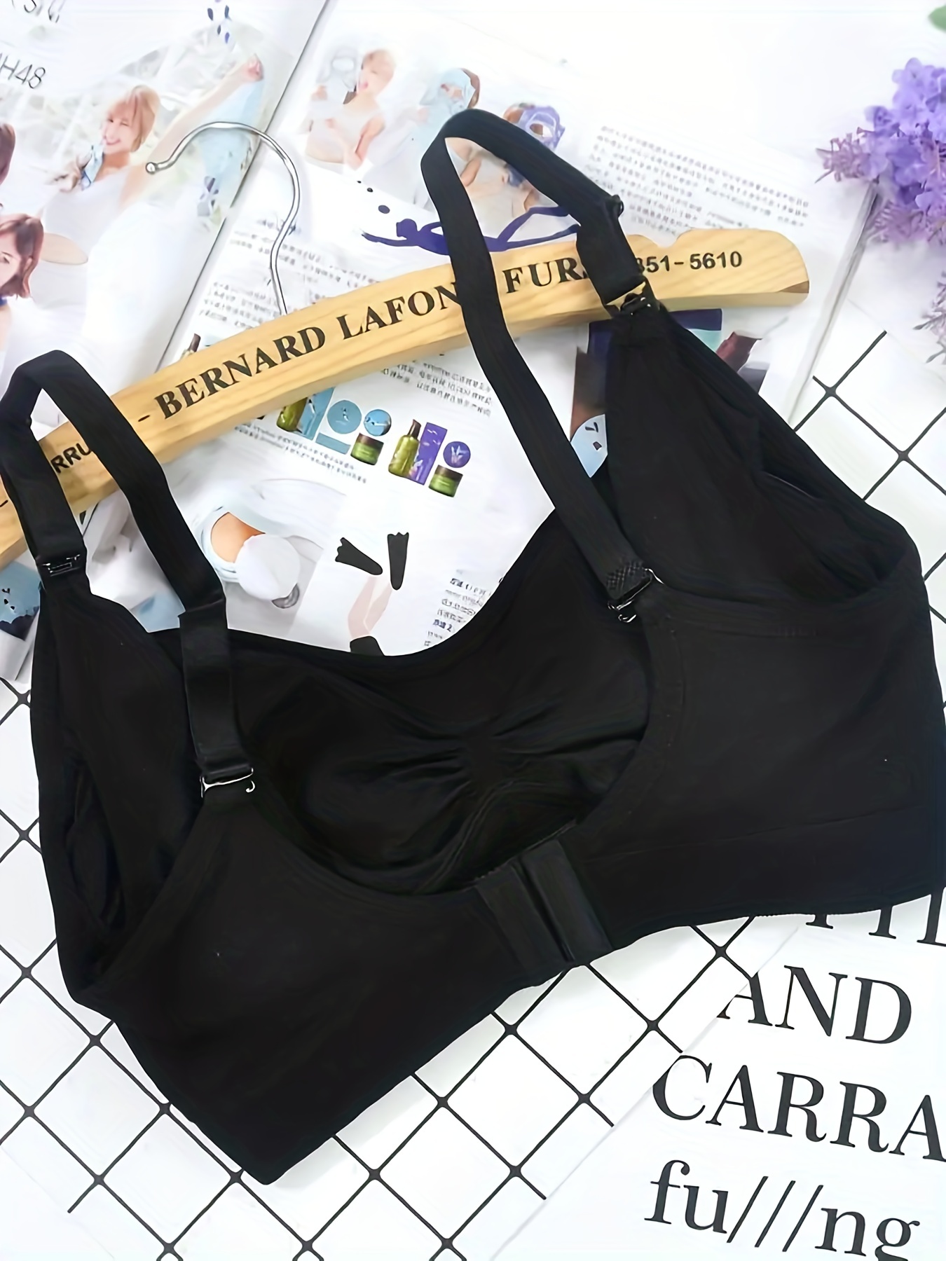 2pcs Women's Front Open Convertible Nursing Bra for Maternity & Breastfeeding