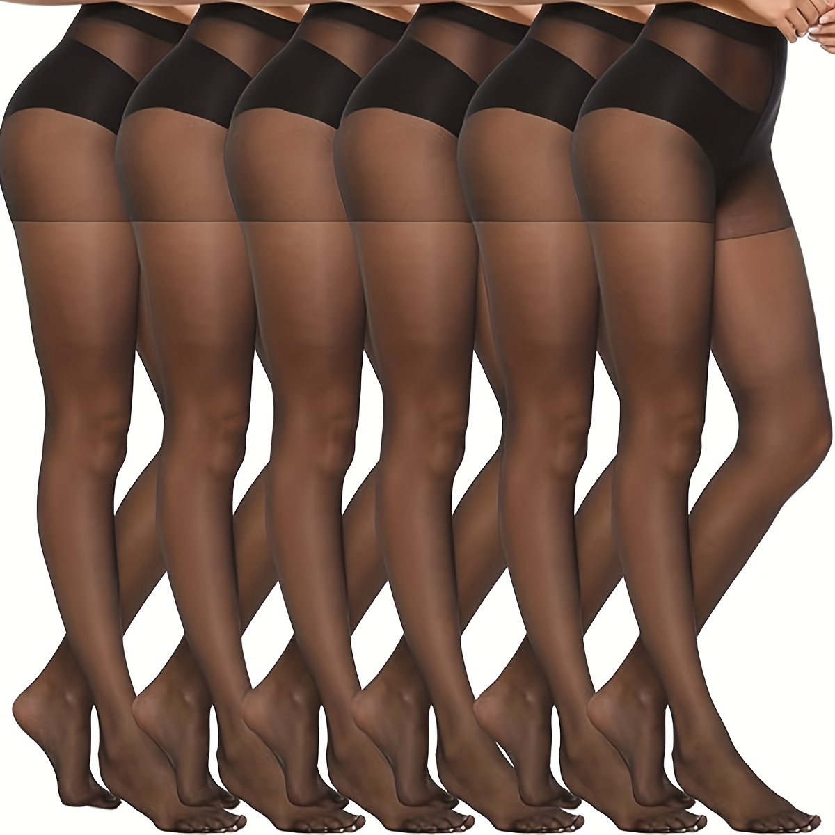 2 Pairs Women's 80D/20D Semi Opaque Microfiber Stretchy Stocking Footed  Pantyhose Tights