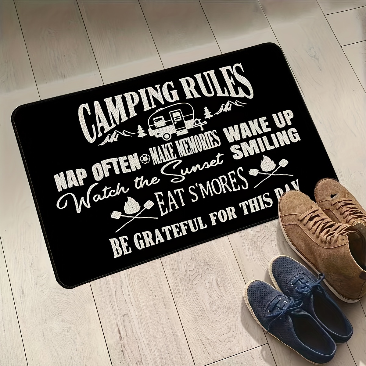 Making Memories At The Campsite - Personalized Decorative Mat