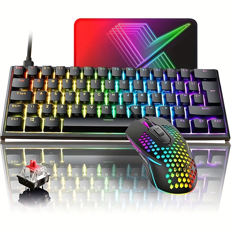 Clavier et souris de jeu Rainbow rétroéclairés par DEL pour ordinateurs  portable