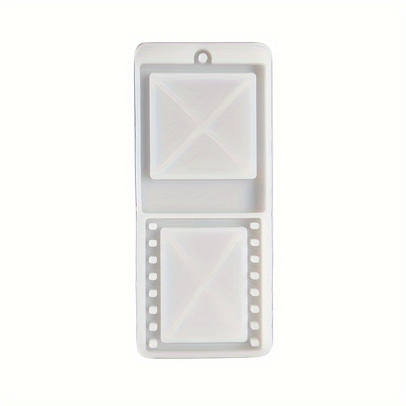 Vintage Film-inspired Silicone Resin Mold For Diy Keychains - Rectangular Photo Pendant Casting Kit, Perfect Valentine's Day Gift