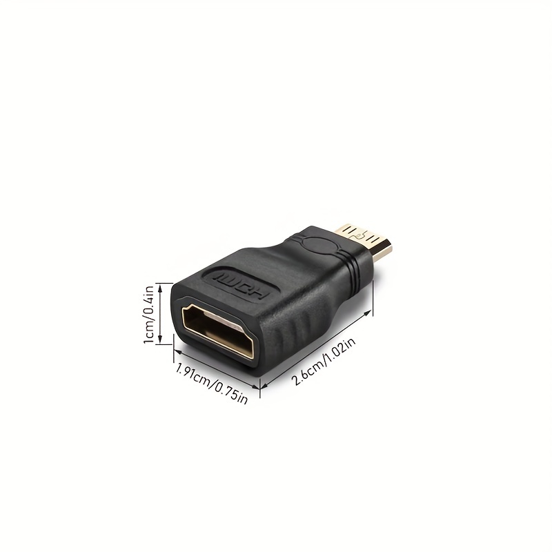 Adaptador Mini Hdmi Chapado En Oro De Mini Hdmi A Conector Hdmi Estándar  Compatible Con 4k Para Cámara, Videocámara, Dslr, Tableta, Tarjeta De Video, Moda de Mujer