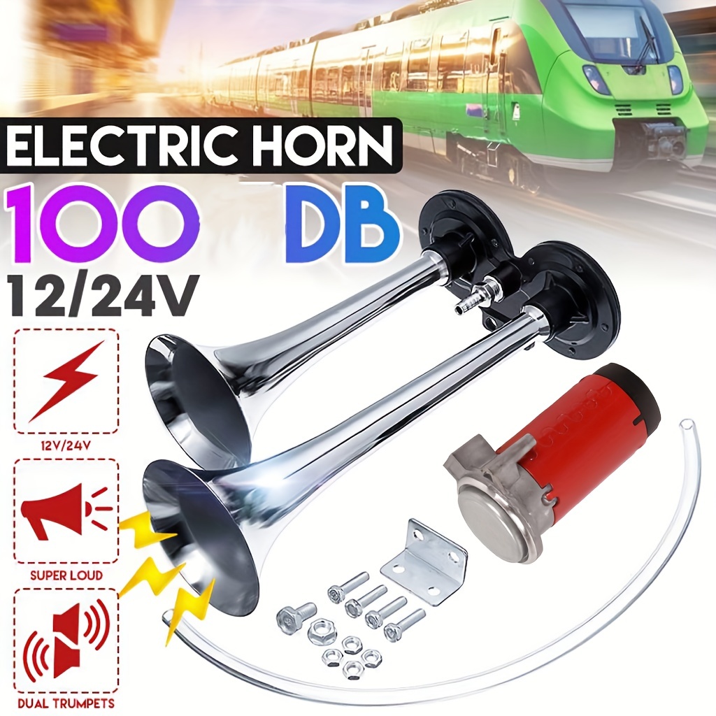 2pcs Super Loud Train Horns 12v Wasserdichte Elektrische - Temu Austria