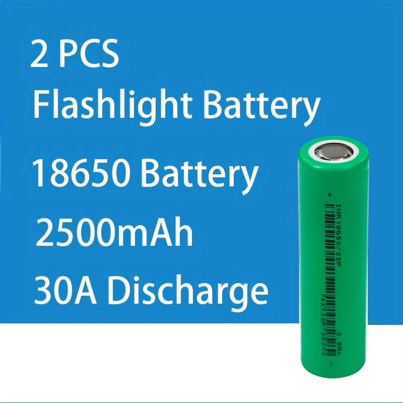 18650 Rechargeable 3.7v High Drain Flat Top Battery 30a - Temu