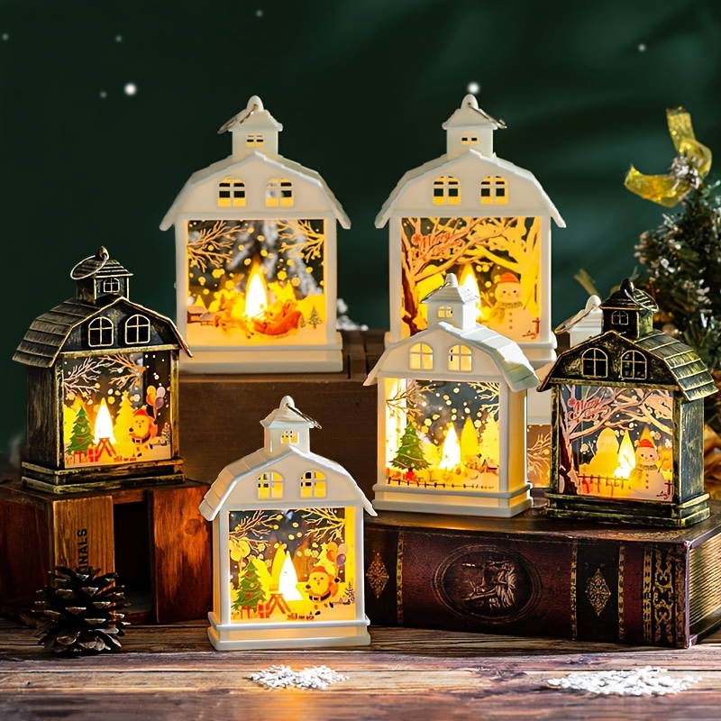 Christmas Decoration Lanterns, Santa Claus, Snowman Lantern Lights,  Decorative Lights For Indoor Outdoor, Dry Battery Powered - Temu