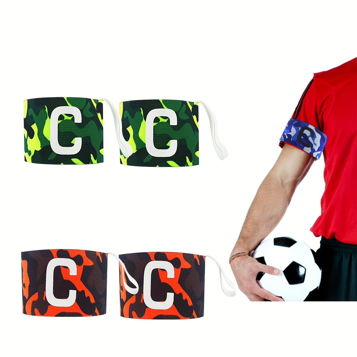 Brazalete de capitán para niños y adultos, banda de brazo de fútbol, Junior  C, Color de