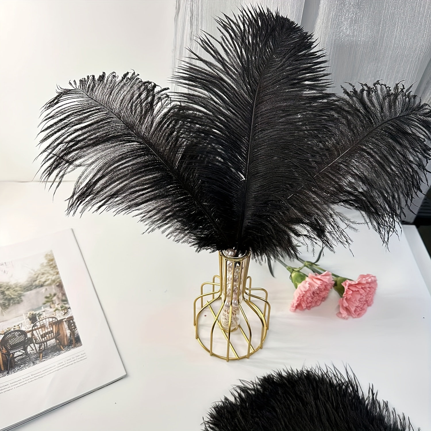 Ostrich Feather Decor / Ostrich Feathers Diy Wedding Home - Temu