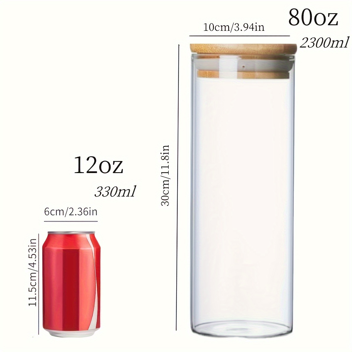 Candy Jars, Cookie Jars, Condiment Jars, Glass Storage Jars, With Bamboo  Lids, Clear Glass Food Storage Jars For Seasoning, Tea, Coffee, Spices,  Candy, For Restaurant Kitchen - Temu