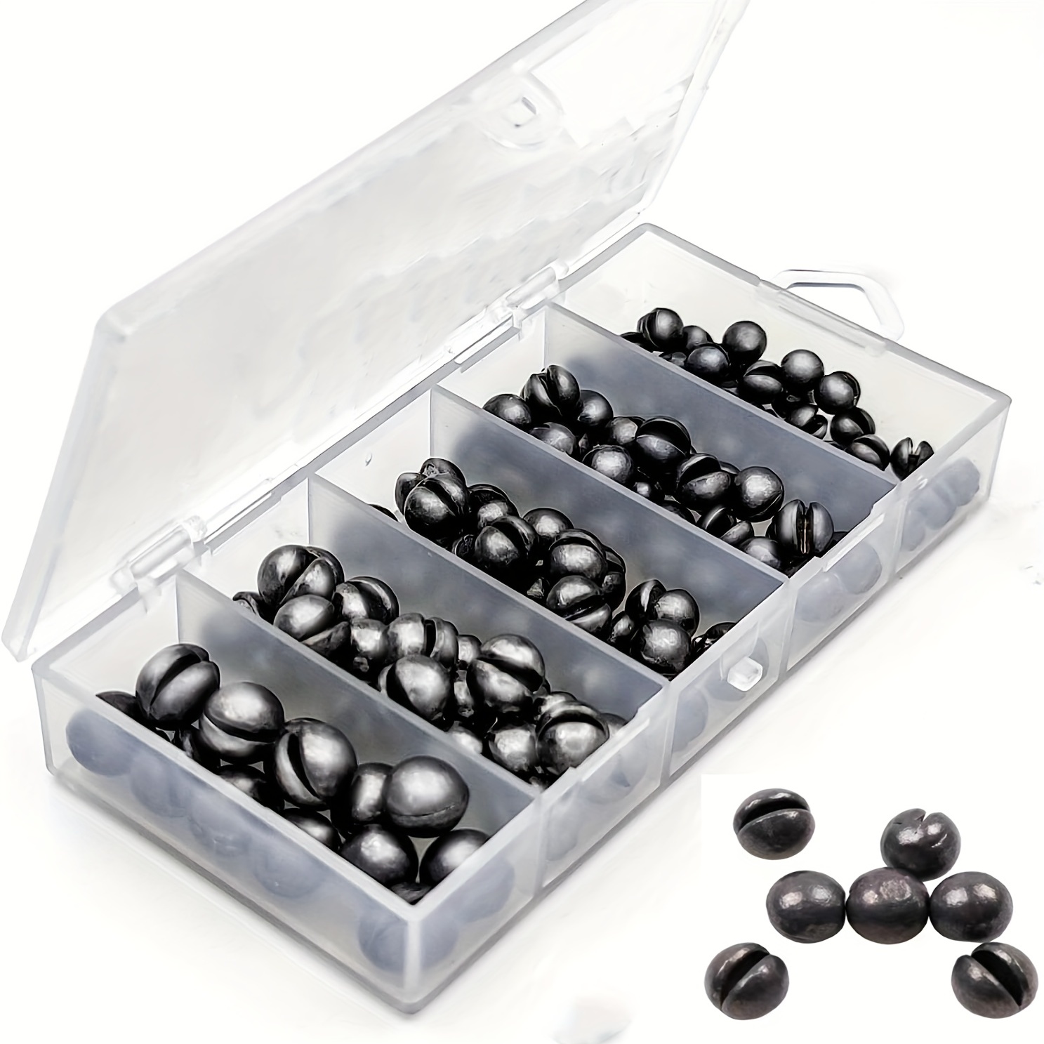100PCS Fishing Weights Sinkers: 5 Sizes, Including  0.06/0.05/0.04/0.02/0.01ounce (small) - Premium Quality Split Shot Fishing  Weights!