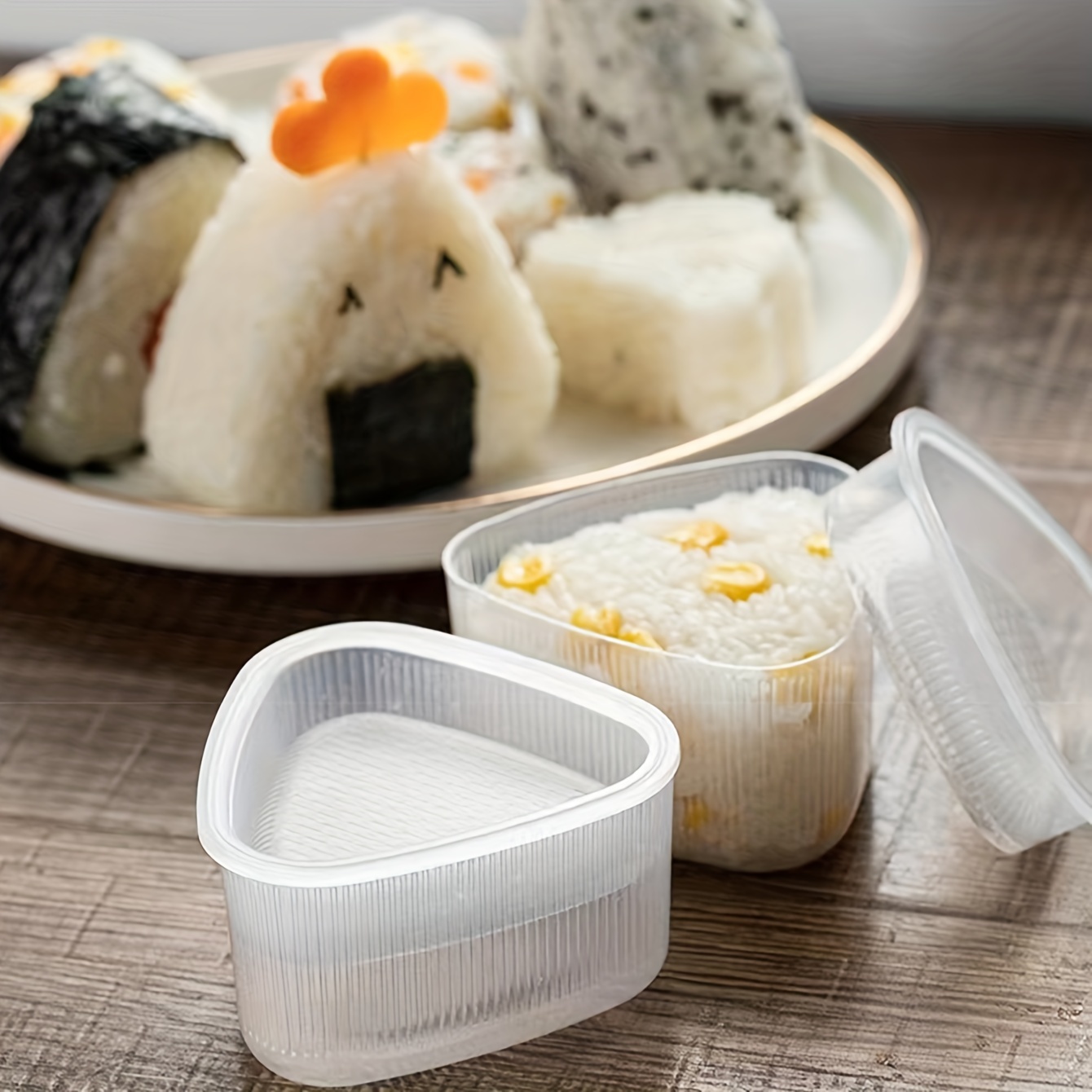 Acquista 1 Set Strumento per la creazione di Onigiri anti-rottura con  cucchiaio da pasto Comodo triangolo di riso per bambini Kit di stampi per  Onigiri per pranzo
