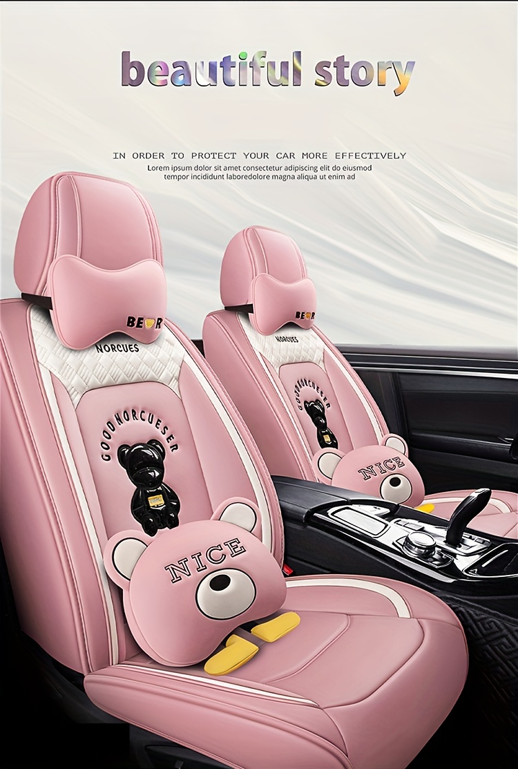 Faux Leather Cartoon Car Seat Cover Sedan Suv Special Five-seat Protective  Cover Four Seasons Motors Seat Cushion Fully Cover Seat Cover - Temu United  Arab Emirates