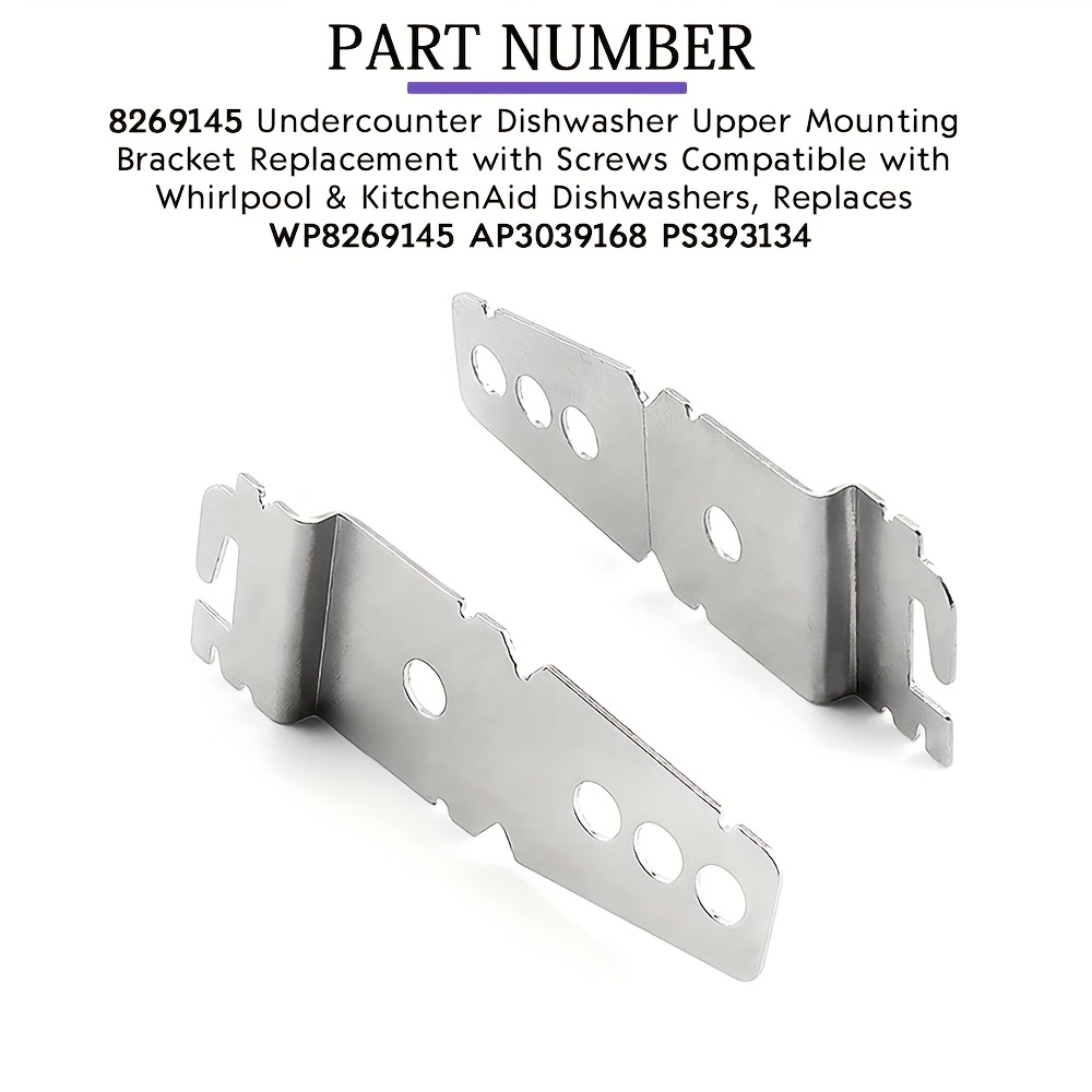 Whirlpool WP8269145 - Dishwasher Mounting Bracket - Appliance Part