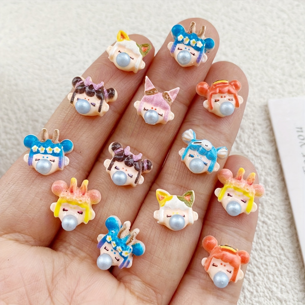 Nail Charms 3d Cartoon Slime Charms Nail Crafts - Temu