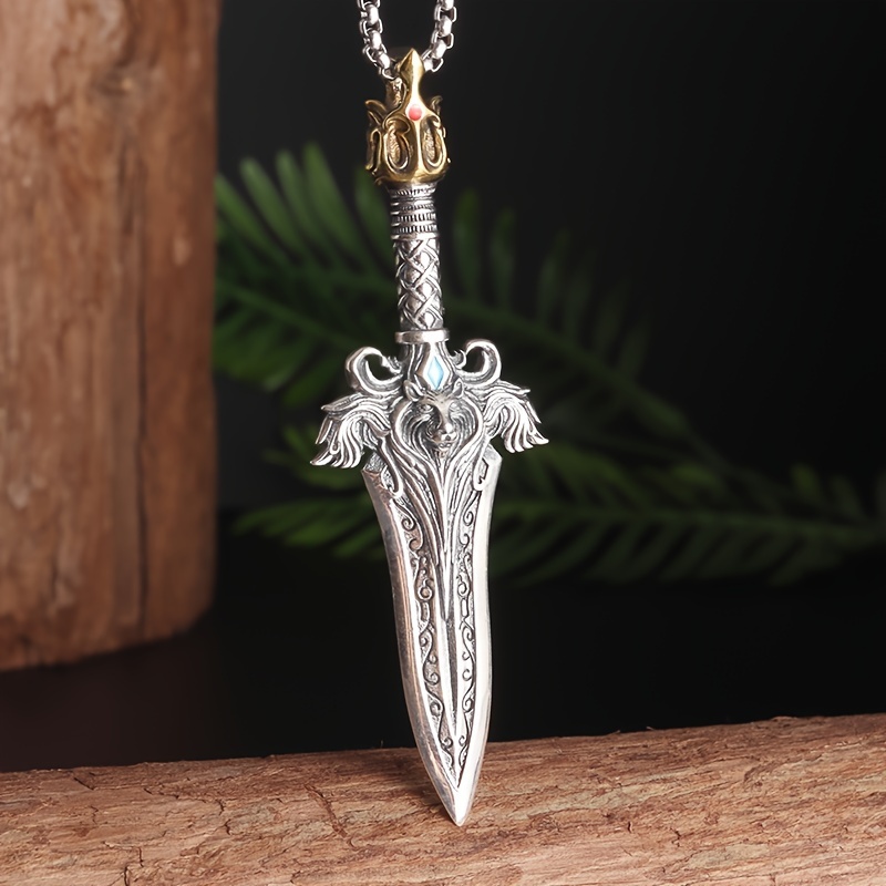 Silver deals sword pendant