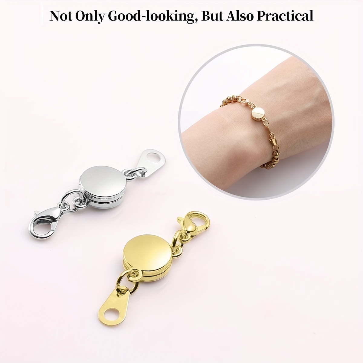 Strong Magnetic Necklace Layering Clasps For Women Magnetic - Temu
