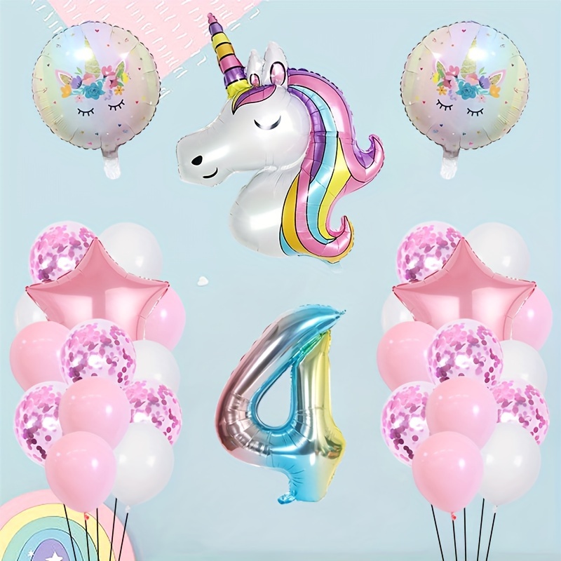 Unicorn Birthday Themed Party Balloon Set, Unicorn Birthday Party  Decorations by Party Eight