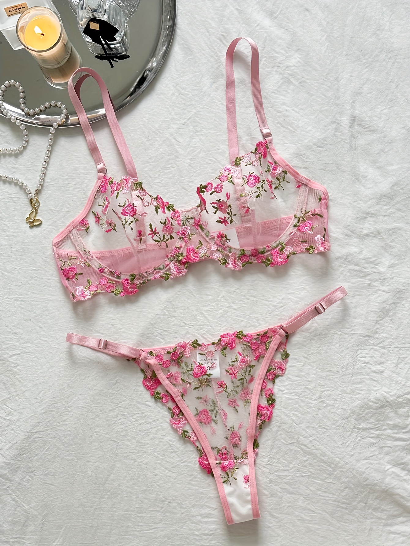 Shan's Lingerie & Leisurewear - The Embroidered Minimiser bra is