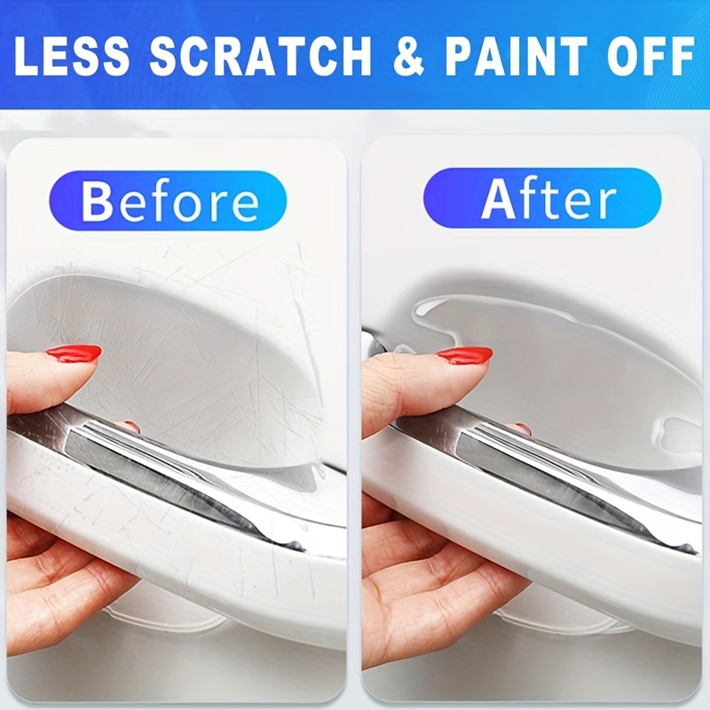 8Pcs Car Door Handle Sticker Scratch Resistant Cover Auto Protection Film