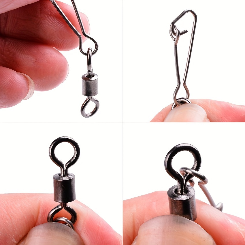 Durable Stainless Steel Fishing Leader Swivels Snaps - Temu Philippines