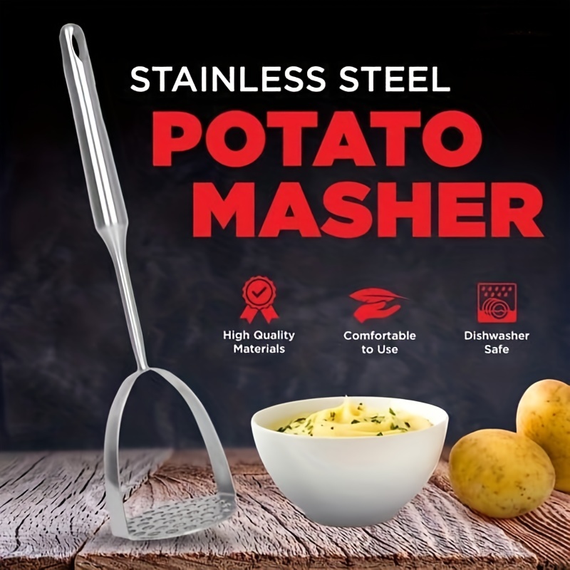 Potato Masher, 304 Stainless Steel Bean And Potato Masher
