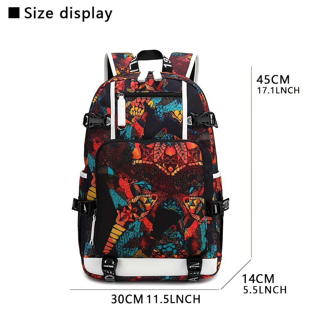 Teenager Primary And Secondary School Bag - One Piece Printed Usb School  Backpack For Men And Women - Casual Travel Backpack