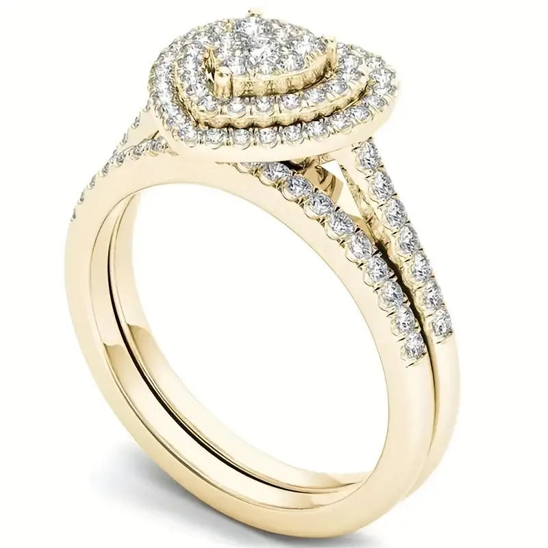 Anelli Di Nozze Luxury Zircon Princess Coppia Ring For Women Men Proposta  Promise Regalo Di Gioielli Lanniversario Geometrico Regolabile Da 10,91 €