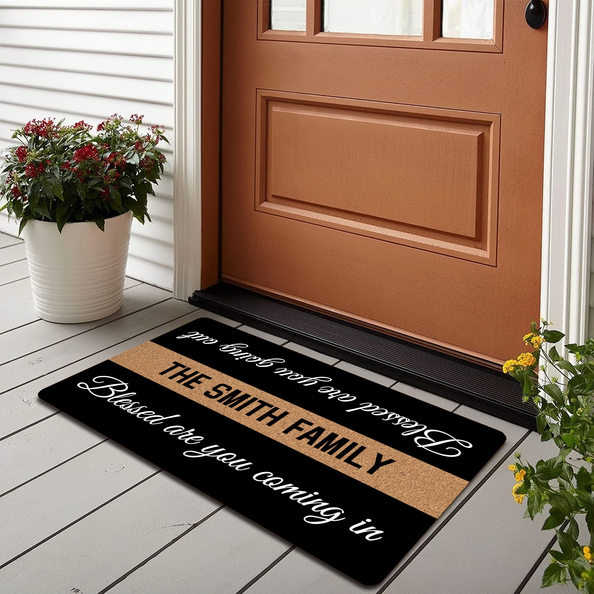 Modern Entrance Front Door Mats Non-Slip Washable In/Outdoor Floor Rug  Kitchen