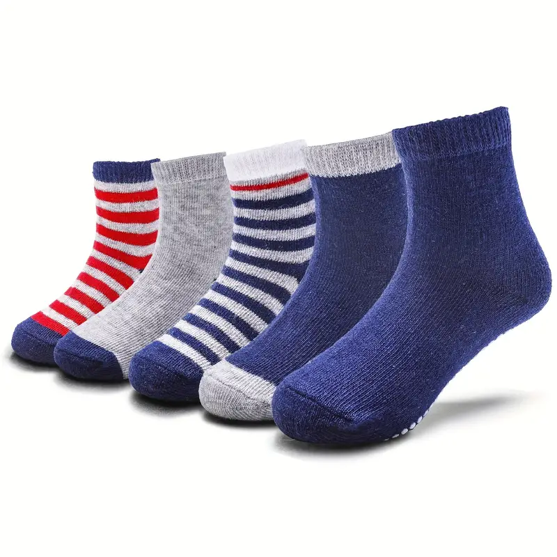 Boys Anti slip Socks Trampoline Socks With Glue Dots For 1 7 - Temu