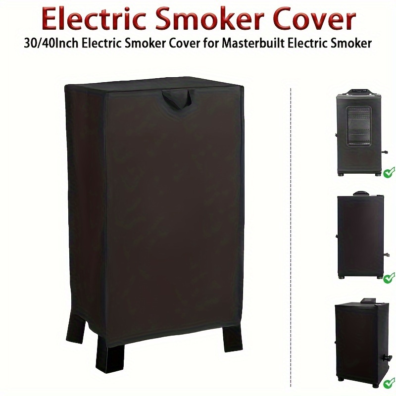 Electric Smoker Cover, Smoker Electric Cover For Masterbuilt Electric Smoker,  Waterproof Smoker Grill Cover, Vertical Electric Smoker Cover, Heavy Duty  Waterproof Cover, 23.2l*16.9w*38.6h, Black - Temu