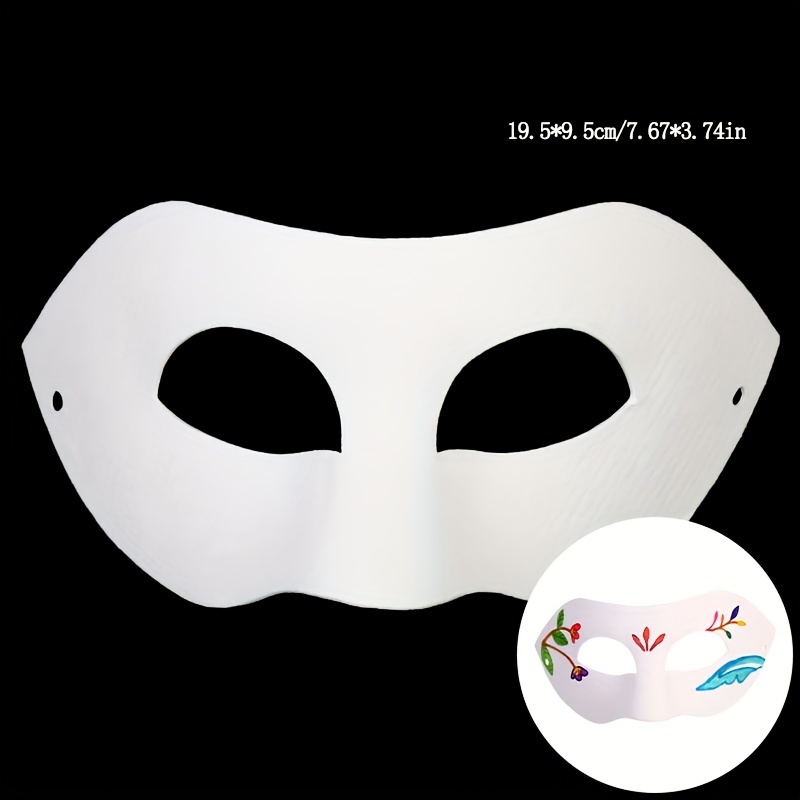 3/6PCS White Embryo Pulp Cat Mask, White Role-playing Anime Party