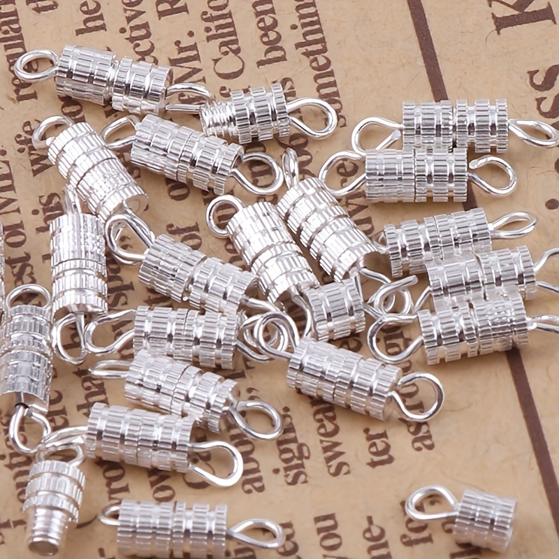 10pcs Bracelet Cylinder Magnetic Clasp Hook Connector Jewelry Making  Accessories