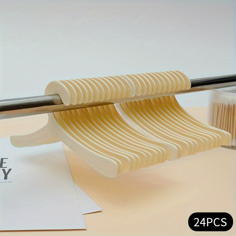 Image of 6pcs/12pcs/24pcs Small Clothes Hanger, Mini Clothes Drying Rack, Pet Clothes Hanger, Towel Clothes Hanger, Household Storage Organizer For Bathroom, Bedroom, Closet, Wardrobe, Home, Dorm