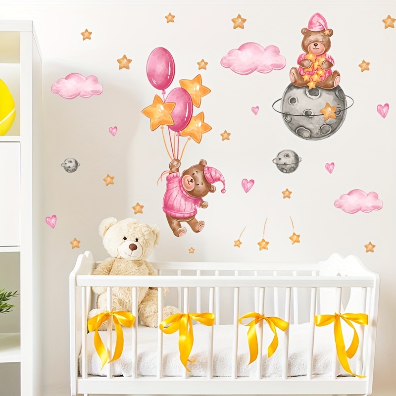 Vinilo decorativo infantil animales con globos