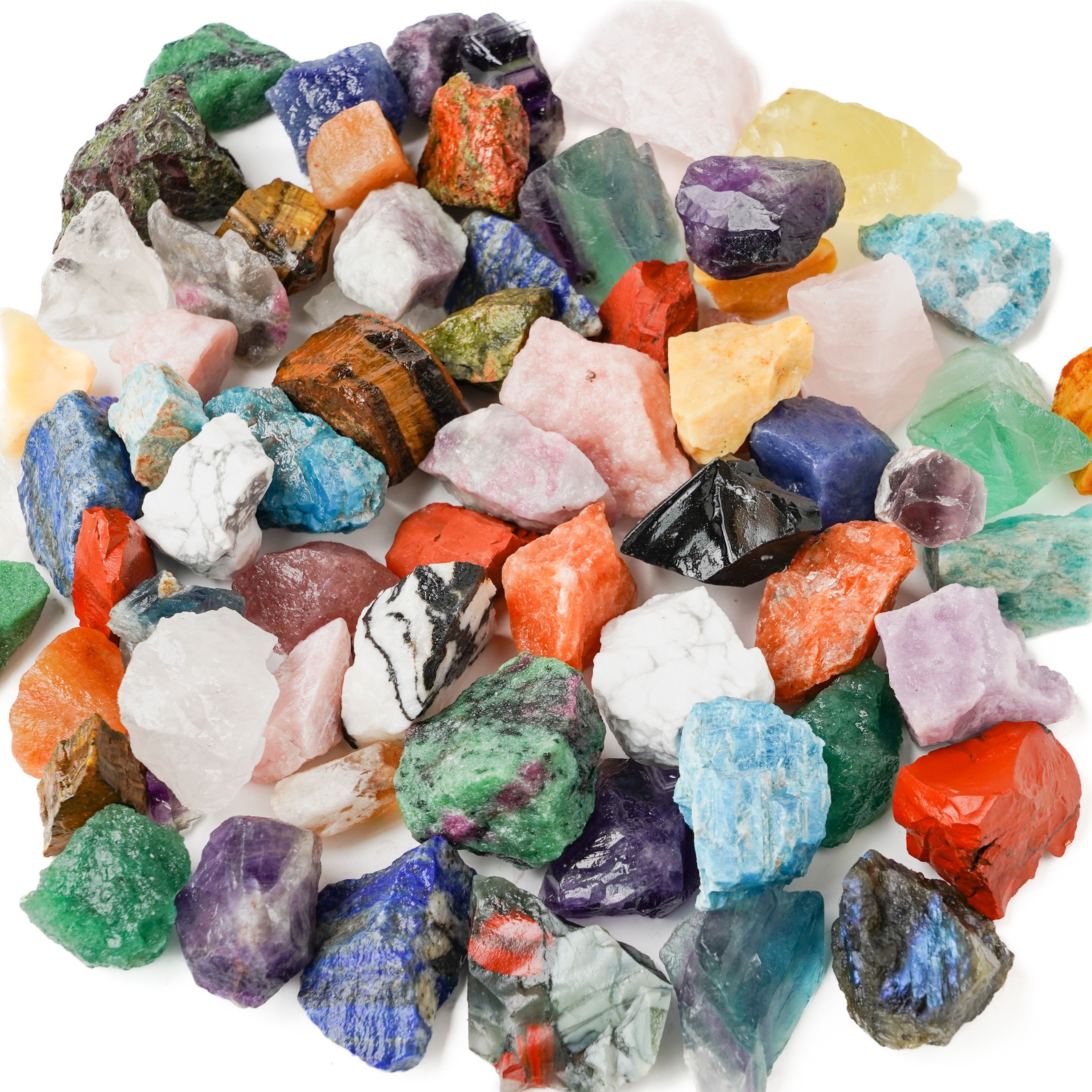  Yenoshi - Piedras preciosas crudas para decoración de piedras  preciosas de todo el mundo, muestras de cuarzo de cristal curativo,  muestras minerales - (color: gris claro) : Salud y Hogar