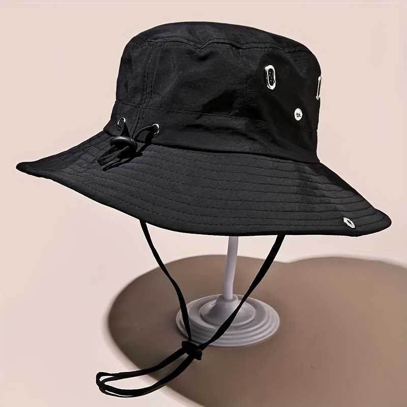 Japanese Big Brim Drawstring Sun Protection Fisherman Hat Male Summer  Outdoor Breathable Mountain Camping Sunshade Mountaineering Fishing Hat Male  - Jewelry & Accessories - Temu